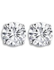 0.88 Carat (ctw) 14K White Gold Round Diamond Ladies Stud Earrings