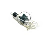 31qRwPZfvjL. SL160  Bloodstone Star Pendulum With Silver Plated Rings and