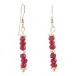 Ruby and Gold Vermeil Earrings, #8159