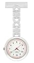 Rotary Ladies Round White Dial Stainless Steel Bracelet Fob Watch