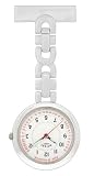 Rotary Ladies Round White Dial Stainless Steel Bracelet Fob Watch