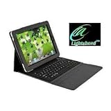 (LightaheadTM) Ipad 2 Case with Built-in Bluetooth Keyboard Leather Cover with Keypad (BLACK) Genuine Accessories