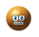 Emoji Inflatable Beach Balls - 5 Inch Poop Face Emoji Ball - 1 Count
