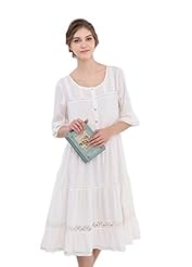 Linen/Viscose Spring Summer Lace  Dress