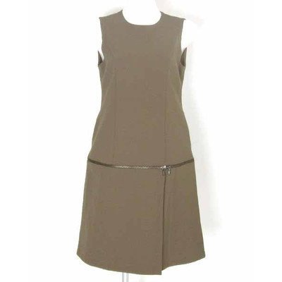 (フォクシーニューヨーク) FOXEY NEWYORK ブラウンノースリーブワンピース 40 中古