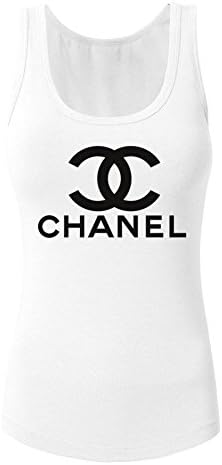 Shellxd Chanel Logo Women's Sleeveless Tank Top T-shirt