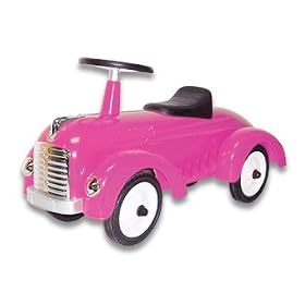 PINK SPEEDSTER SCOOT-ALONG - Fun reproduction of early 20th century sports car by HomeLifeShopping