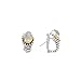 14K Yellow Gold and Sterling Silver 0.11 ct. Diamond Earrings
