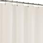 Maytex Cotton Fabric Shower Curtain Liner, White