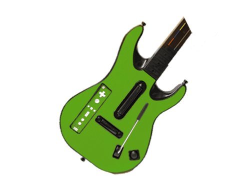 Guitar Hero 5 (GH5) World Tour for Nintendo Wii Skin - NEW - MONSTER GREEN system skins faceplate decal mod