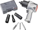 1/2 Super Duty Air Impact Wrench Kit with Flip S cket Set and Bit Driver Set