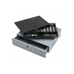 Cash Drawer w/ Removable Tray, 17-3/4" x 15-3/4" x 3-3/4", Gray (SPR15504) Category: Cash Drawers and Boxes