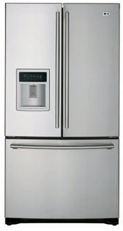 LG LFX21960ST 20.5 Cu. Ft. Counter Depth French Door Refrigerator with External Ice & Water Dispenser and Glide N