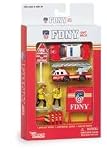 Fdny New York Fire Department Ladder Engine Truck, Car, Firemen & Signs Playset