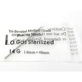 50 Sterilized Body Piercing Needles in 14 Gauge (14g)
