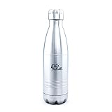 Flexwear 500ml/17 Ounce Double Walled Vacuum Insulated Stainless Steel Water Bottle for Hot or Cold Drinks, BPA Free (Stainless Steel), Hydration Bottle