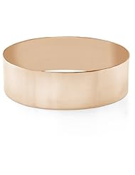 14K Rose Gold Flat Bangle Bracelet, 22mm (7/8") [Jewelry]
