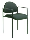 Boss Fabric Stackable Chair With Arms - B9501 - Gray