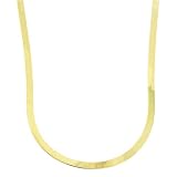 10k Yellow Gold 18-Inch Herringbone Necklace