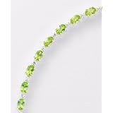SterlingSilverPeridot&DiamondBracelet