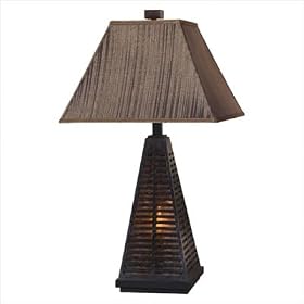 Adeshia Table Lamp in Aged Black Base with Rustic Distressing