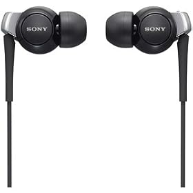 Sony MDR-EX300/BLK Vertical In-the-Ear Style EX Style Headphones (Black)