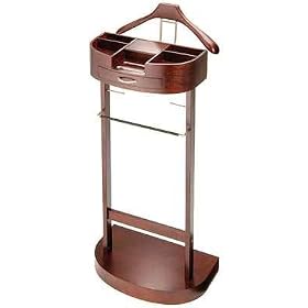 Center Compartment Valet (Dark Walnut) (43.5"H x 19.125"W x 14"D)