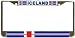 Iceland Flag Chrome License Plate Frame Holder