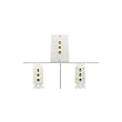 3RCA (Component Video) Wall Plate - White - by Abacus24-7