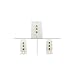 3RCA (Component Video) Wall Plate - White - by Abacus24-7