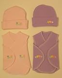 Pink or Purple NICU Snuggler Wrap Set (Four preemie and newborn sizes)