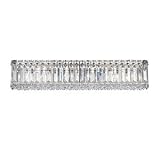 Schonbek 2224A Quantum 6 Light Bath Vanity Light in Polished Chrome with Swarovski Spectra Clear crystal