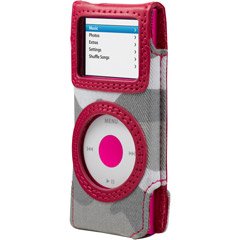Belkin iPod nano 2G Canvas Holster (Gray Camouflage/Pink) F8Z127-CK