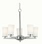 Kenroy Home 91685PN Aerial 5 Light Chandelier, Polished Nickel Finish