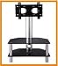 BLACK GLASS LCD PLASMA TV STAND CANTILEVER 26