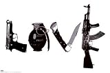 Steez (Love, Weapons) Art Poster Print - 24x36 Poster Print by Steez , 36x24 Artists Poster Print by Steez , 36x24