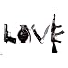 Steez (Love, Weapons) Art Poster Print - 24x36 Poster Print by Steez , 36x24 Artists Poster Print by Steez , 36x24