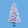 9' Pre-Lit LED Multi Flocked Decorative Christmas Tree