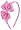 ~ Blooming Bows Grosgrain U Hairband Coral