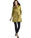 Nine West Cotton Sateen Double-Breasted Trench Coat