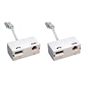 World of Data� - 2 x ADSL Microfilter (Twin Pack) - Premium Quality - BT Approved - Broadband & Phone Socket - Male to Female - Adapter - RJ11