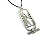 Anubis God of the Dead Pewter Pendant on Cord Necklace, The Egyptian Collection