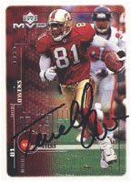 Terrell Owens, San Francisco 49ers, 1999 Upper Deck MVP Autographed Card