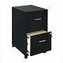Home Office 18" Deep 2 Drawer Vertical Mobile File Cabinet Color: Black