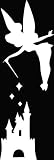 Tinkerbell W/Castle Car Wall Vinyl Decal Sticker -STC0602- WHITE COLOR-