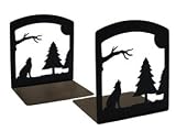 Timberwolf Bookends / Book Holder - Wrought Iron