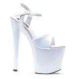8 Inch Women's Sexy Evening Shoes High Platform Bedroom Shoes Sandal With Ankle Strap