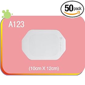 3M Tegaderm Transparent Dressing with Label 4" x 4 3/4" (10 x 12 cm) 50 per Box #1626W