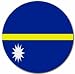 Nauru Flag Round Mouse Pad