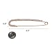 Safety Pin Movement - Rhodium Plated Large Safety Pin Jewelry - Unique Punk Chic Brooch Style Pin - Catch Scarf or Lapel - Candy Cane Shape Rose Gold with Crystals